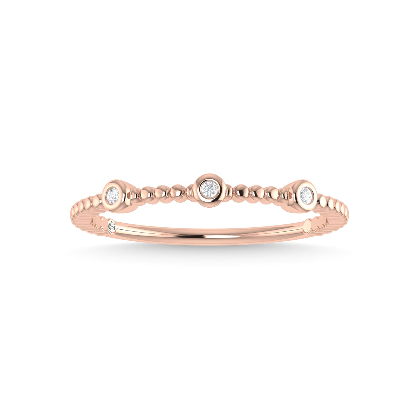 N.J. Diamonds | Rose Gold Diamond Stackable Bands | Bands