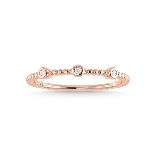 N.J. Diamonds | Rose Gold Diamond Stackable Bands | Bands