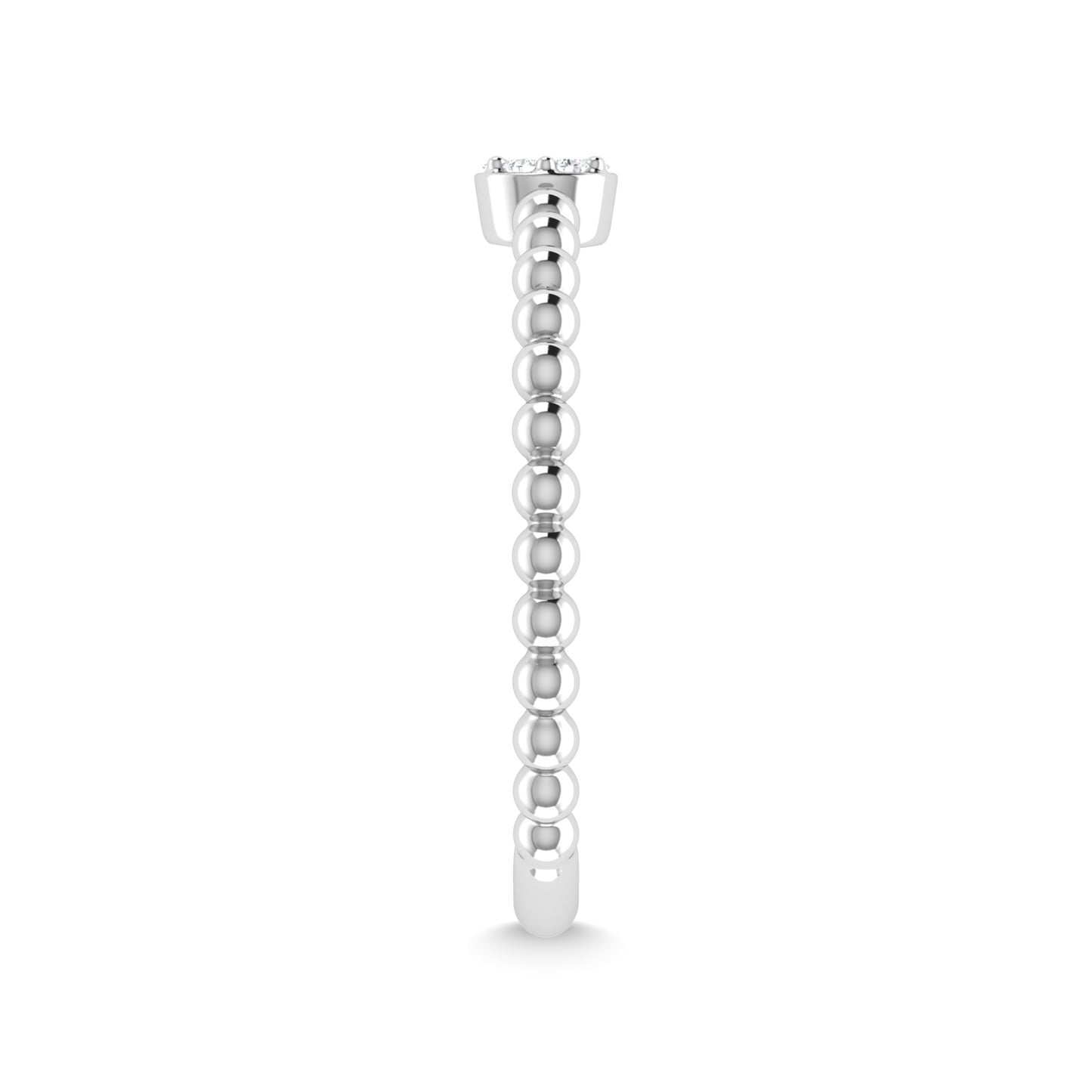 14K White Gold Diamond 1/20 Ct.Tw. Stackable Band