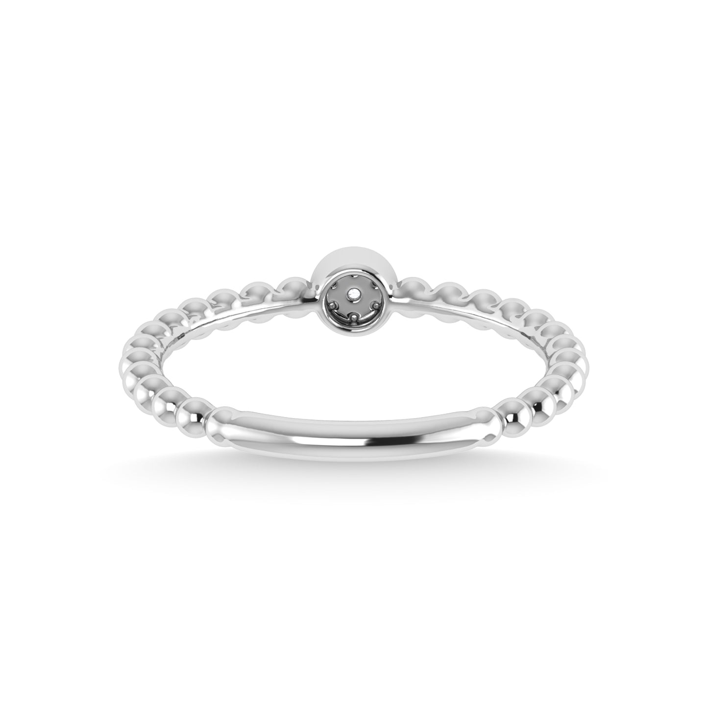 14K White Gold Diamond 1/20 Ct.Tw. Stackable Band