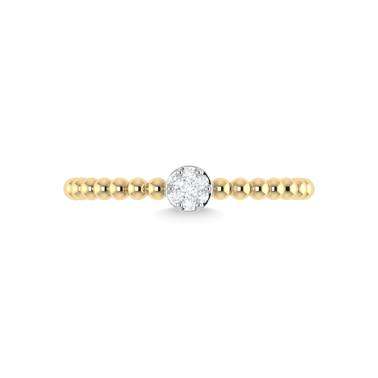 14K Yellow Gold Diamond 1/20 Ct.Tw. Stackable Band