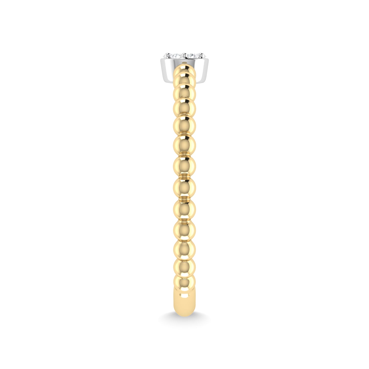 14K Yellow Gold Diamond 1/20 Ct.Tw. Stackable Band