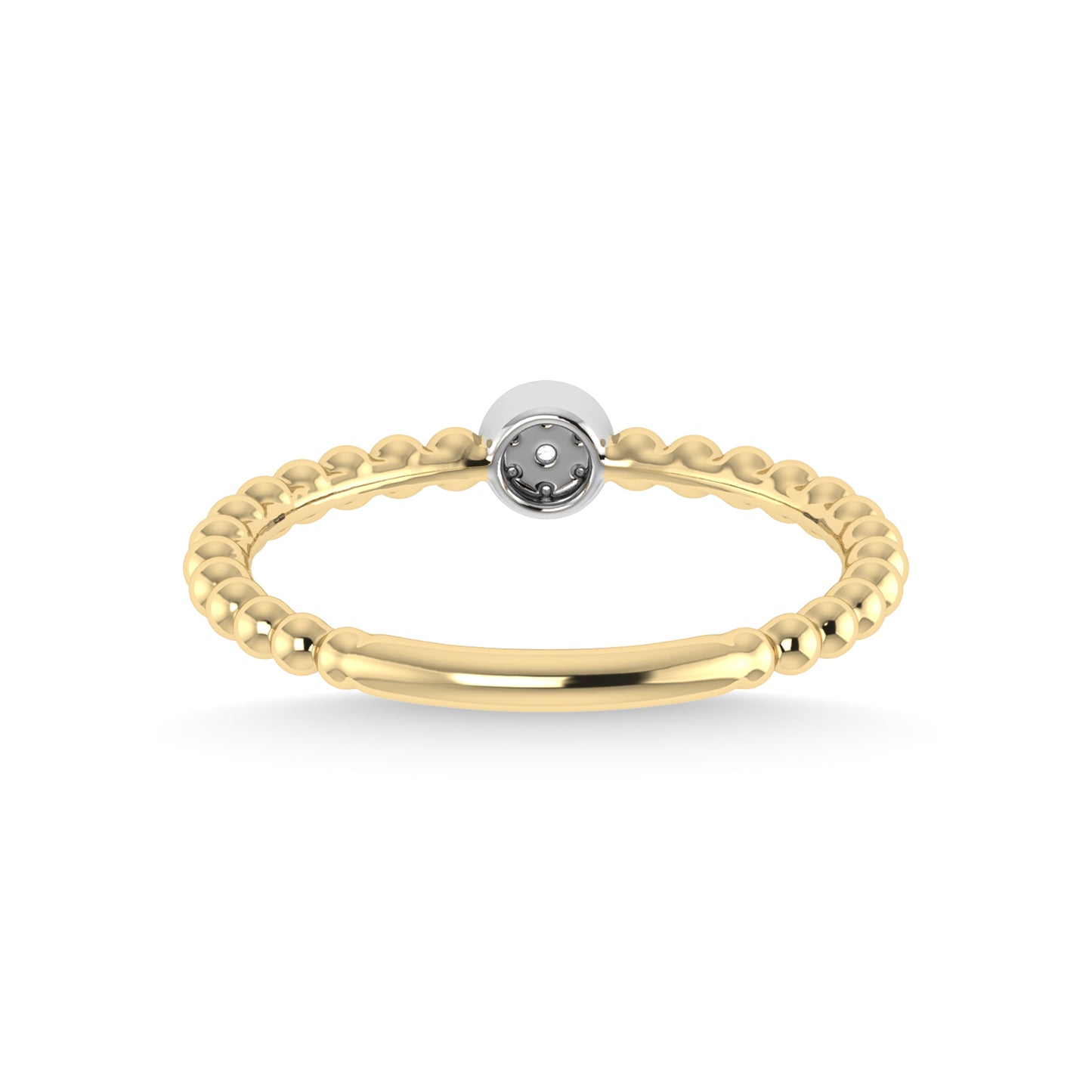 14K Yellow Gold Diamond 1/20 Ct.Tw. Stackable Band