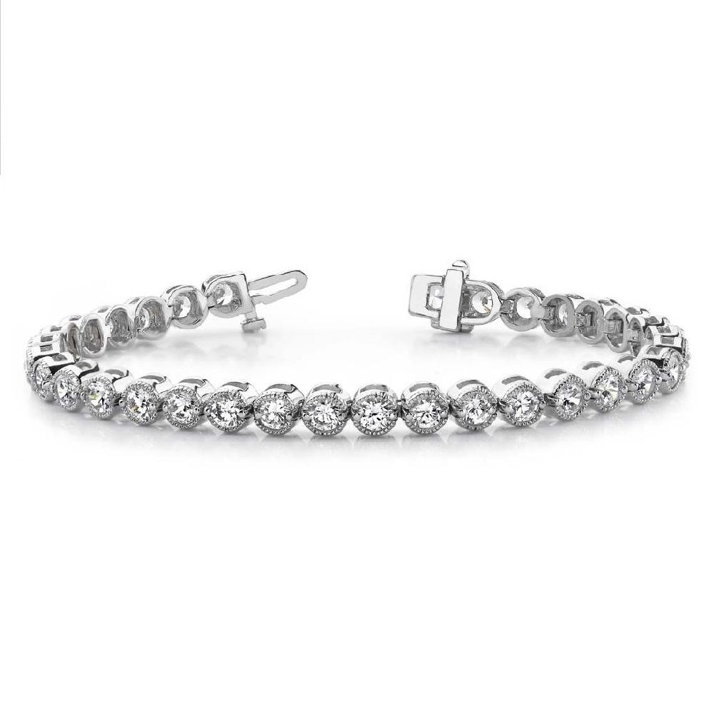 Diamond Millgrain Bracelet
