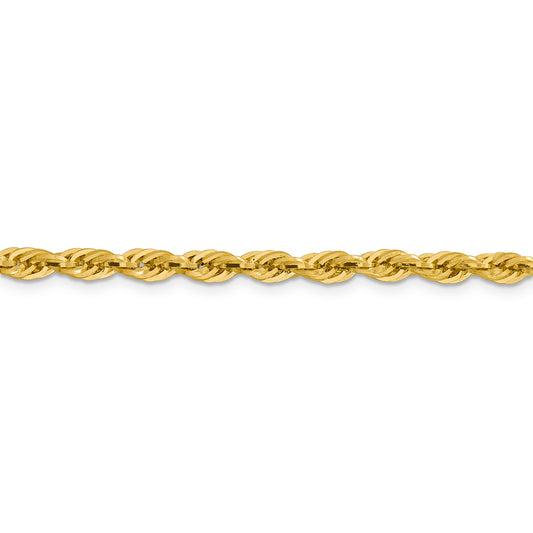 14ky 4.25mm Semi-Solid Rope Chain