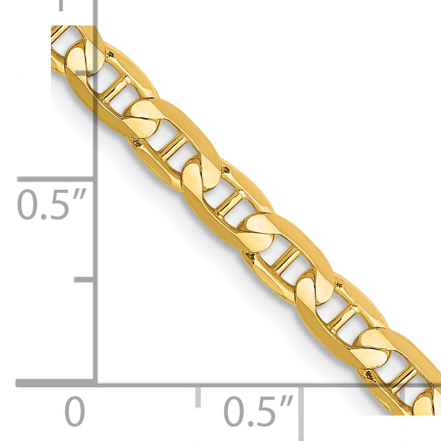 14k 3.75mm Concave Anchor Chain