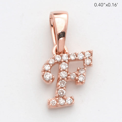 Diamond Initial Pendant | Diamond Letter Charm |