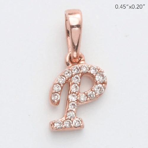 Diamond Initial Pendant | Diamond Letter Charm |