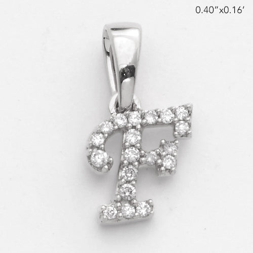 Diamond Initial Pendant | Diamond Letter Charm |