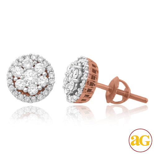 N.J. Diamonds | Diamond Cluster Stud Earrings | Diamond Earrings
