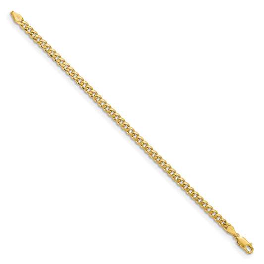 14k 4.25mm Solid Miami Cuban Chain