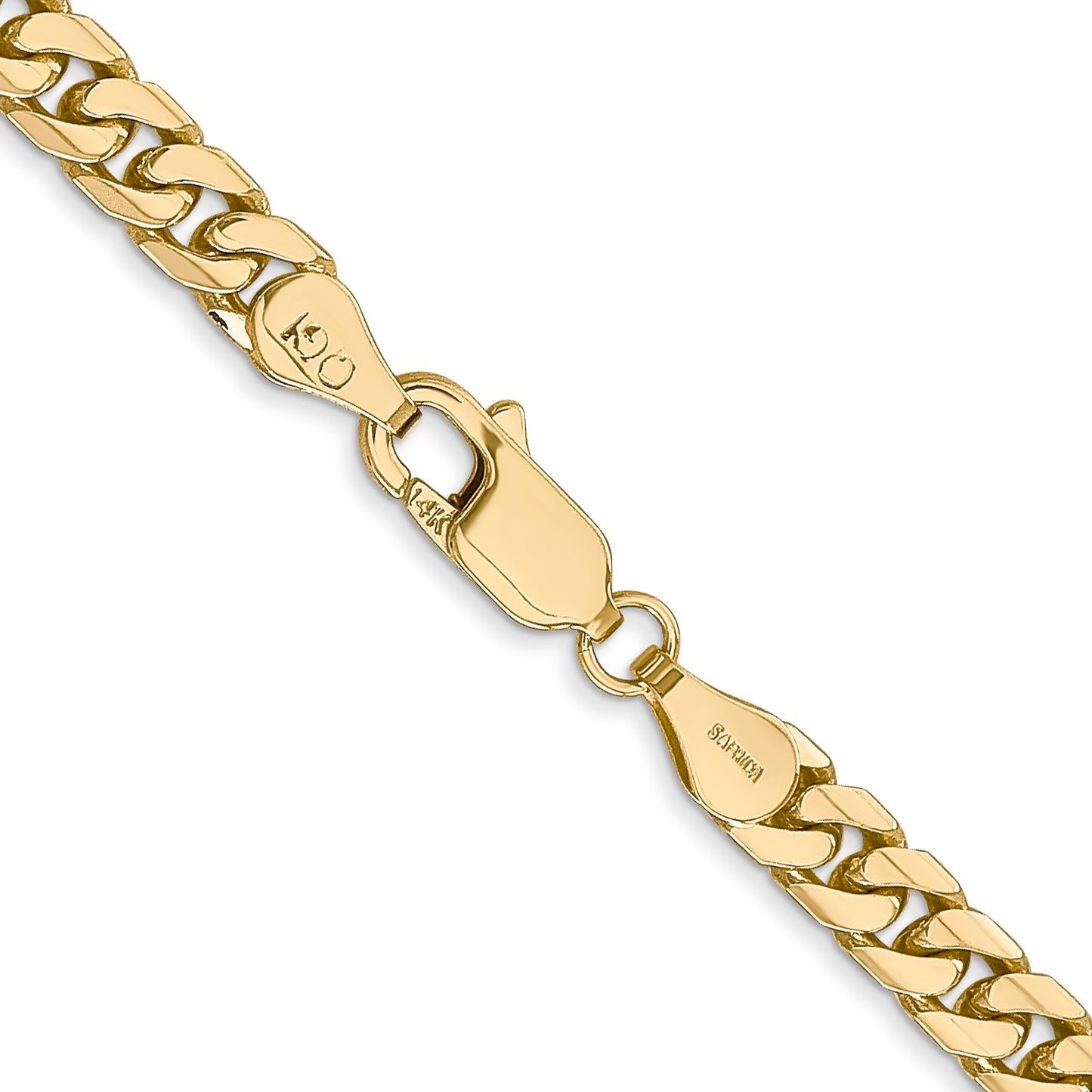 14k 4.3mm Solid Miami Cuban Chain