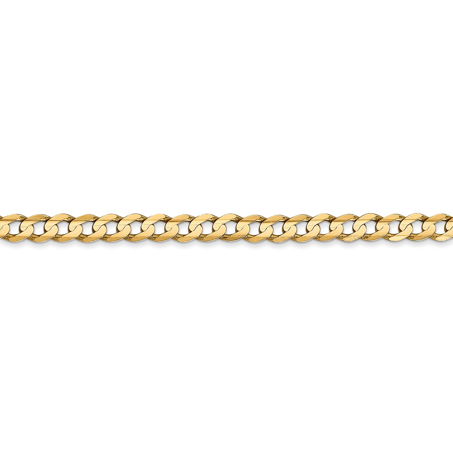 14k 3.8mm Open Concave Curb Chain