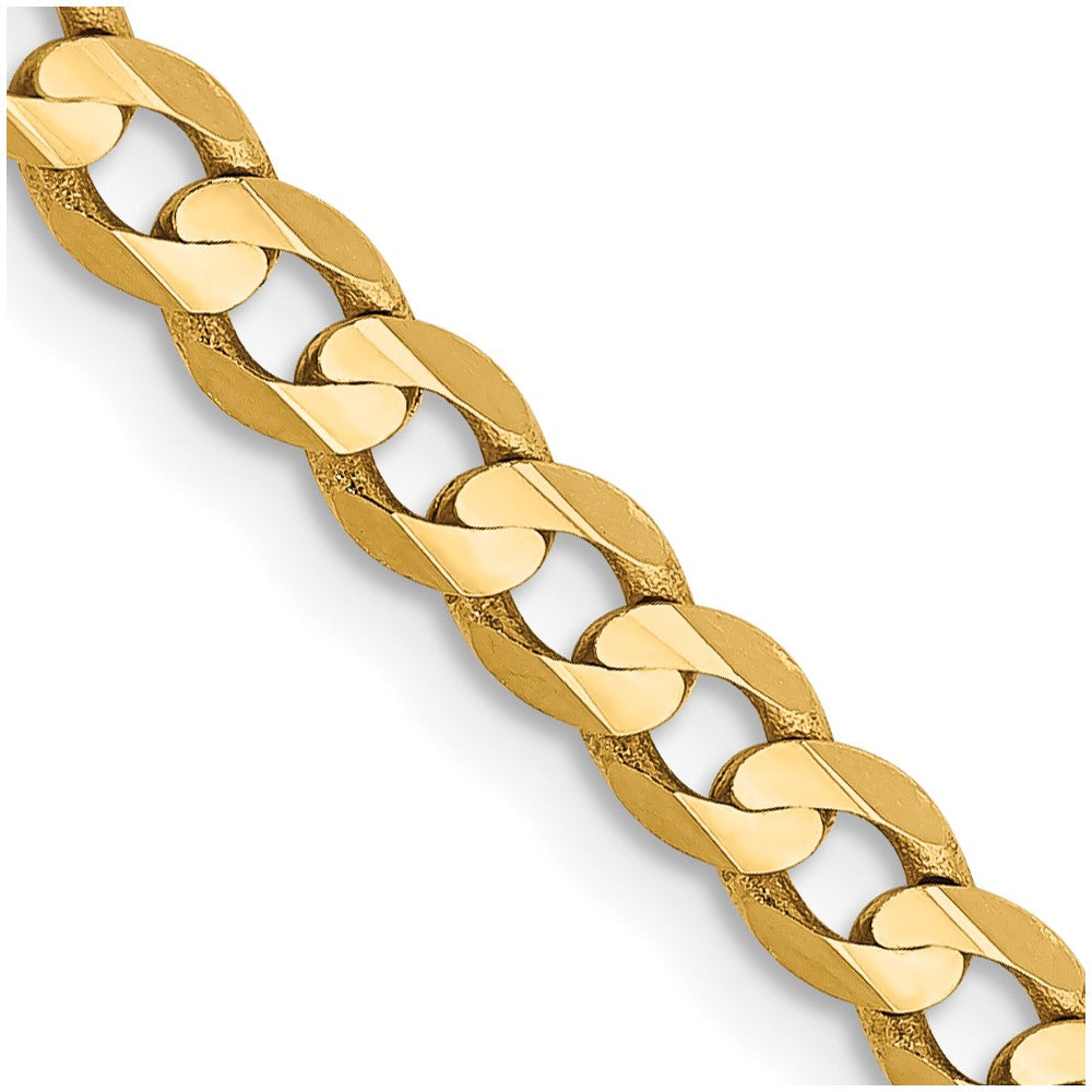 14k 3.8mm Open Concave Curb Chain