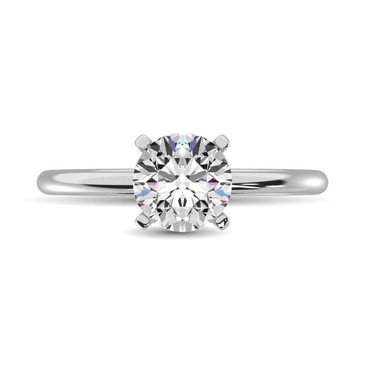 14K White Gold Lab Grown Diamond 4 Ct.Tw. Solitaire Ring