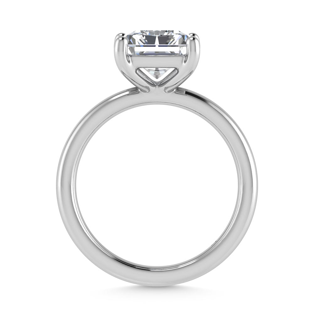 14K White Gold Lab Grown Diamond 1 1/2 Ct.Tw. Radiant Shape Solitaire Ring