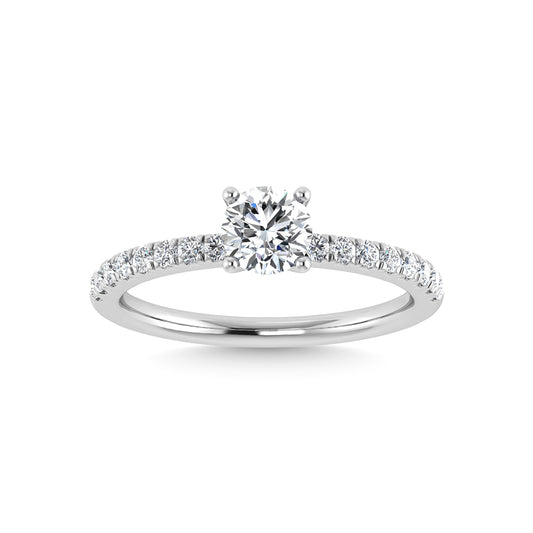 10K White Gold Lab Grown Diamond 1 Ct.Tw. Engagement Ring