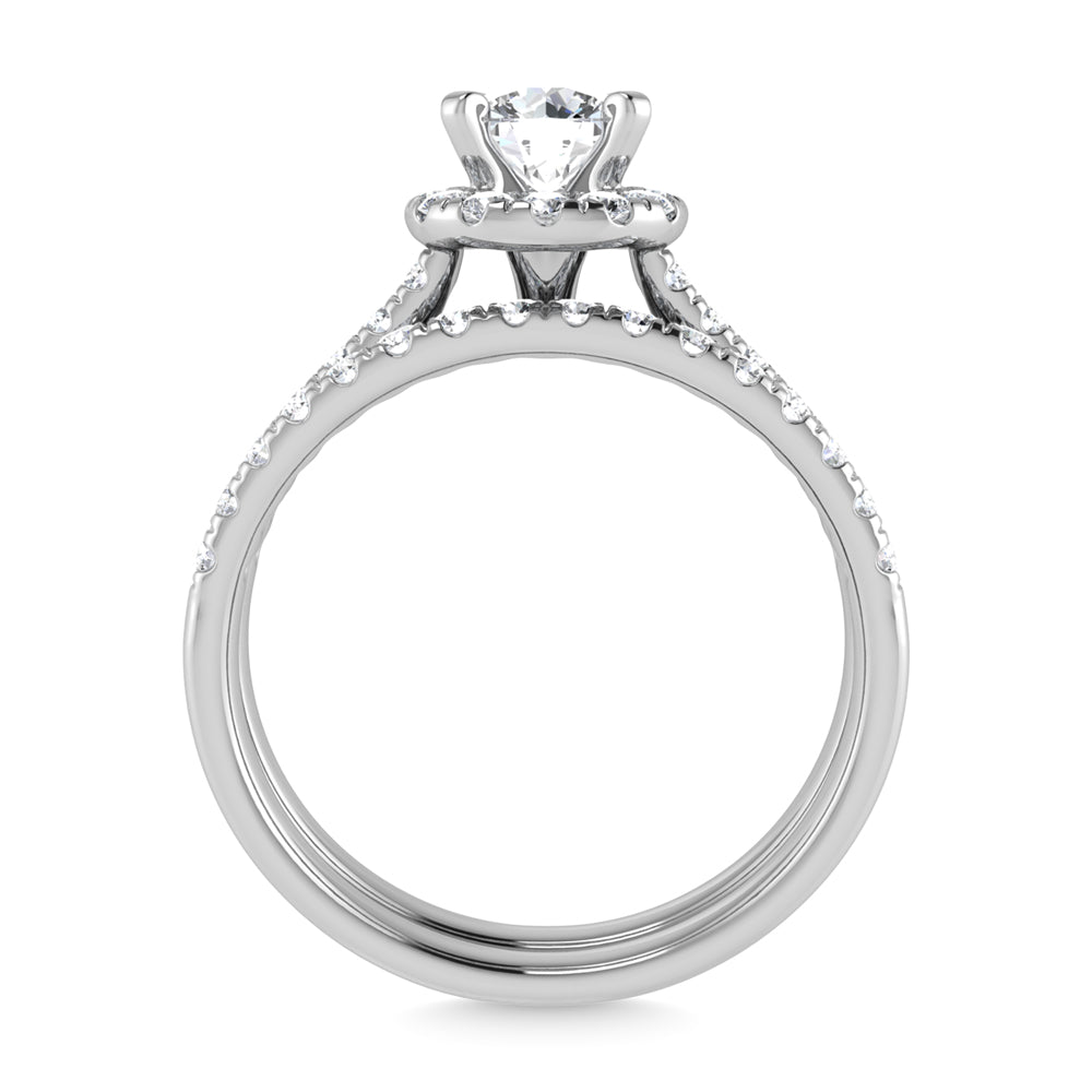 10K White Gold Lab Grown Diamond 2 Ct.Tw. Bridal Ring