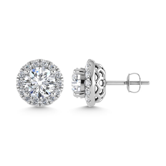 14K White Gold Lab Grown Diamond 5 Ct.Tw. Fashion Earrings