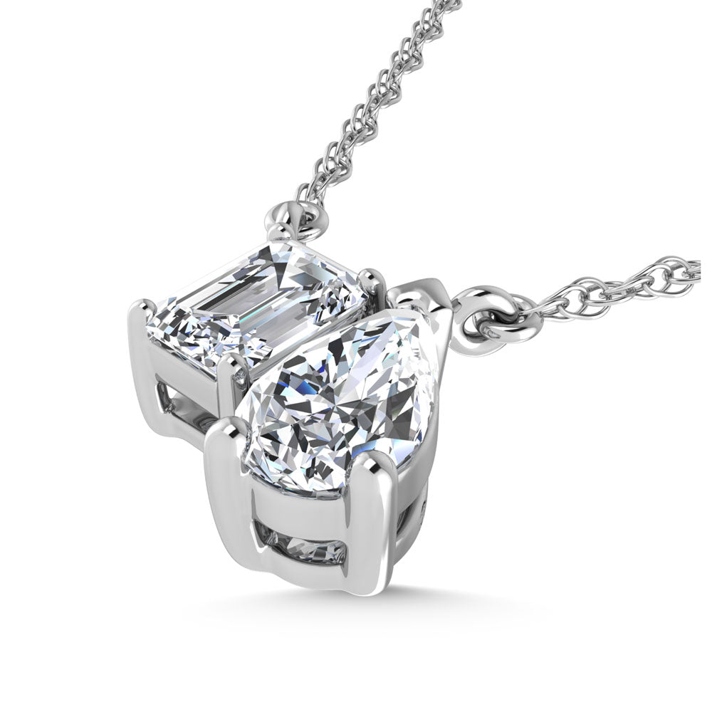 10K White Gold Lab Grown Diamond 1 Ct.Tw. Fashion Necklace