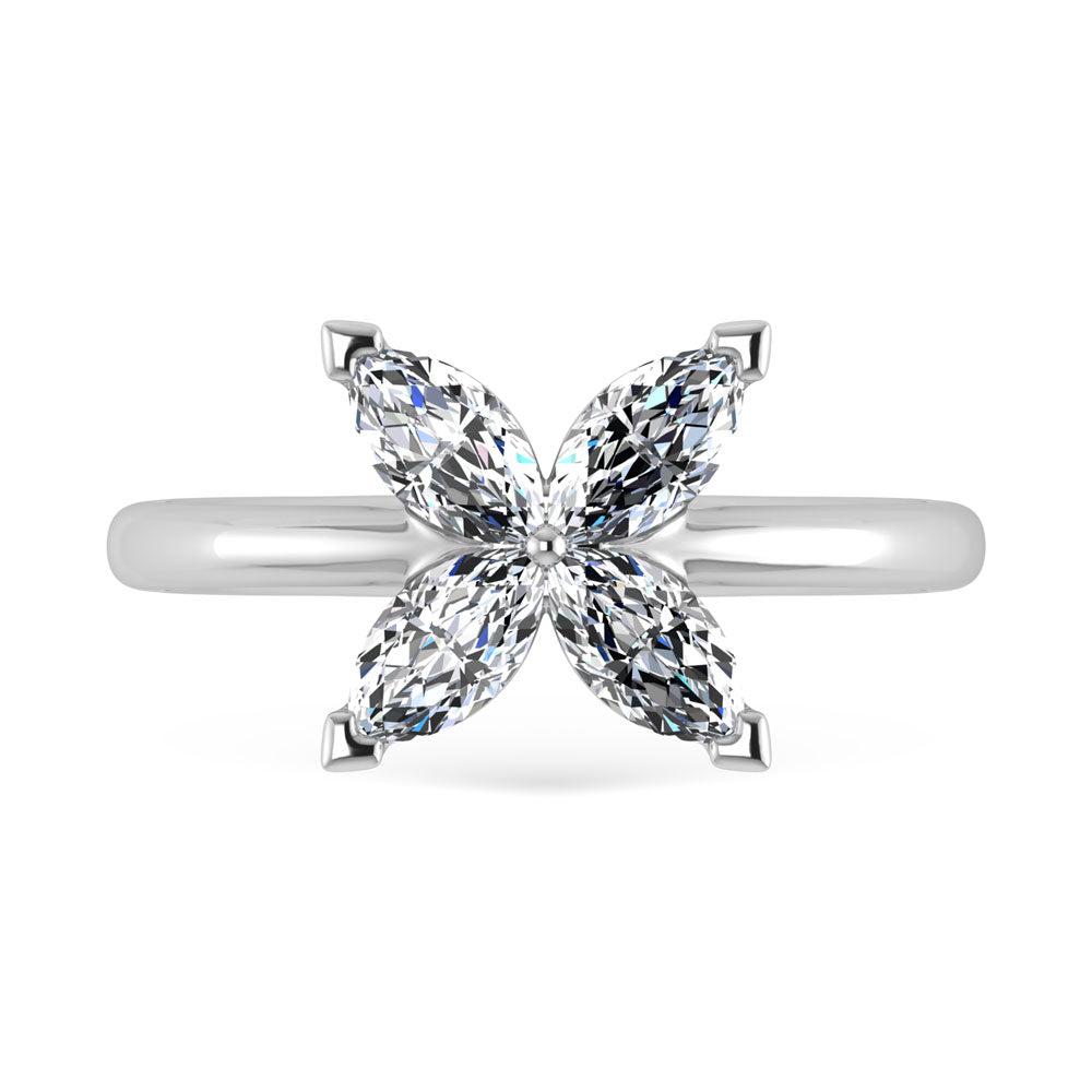 10K White Gold Lab Grown Diamond 1 Ct.Tw. Fashion Ring