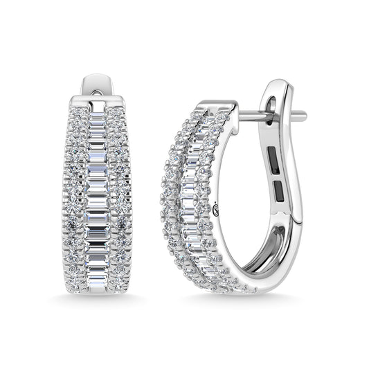 14K White Gold Lab Grown Diamond 2 Ct.Tw. Fashion Earrings
