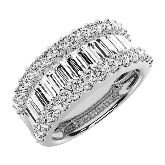 14K White Gold Lab Grown Diamond 1/2 Ct.Tw. Baguette Wedding Band