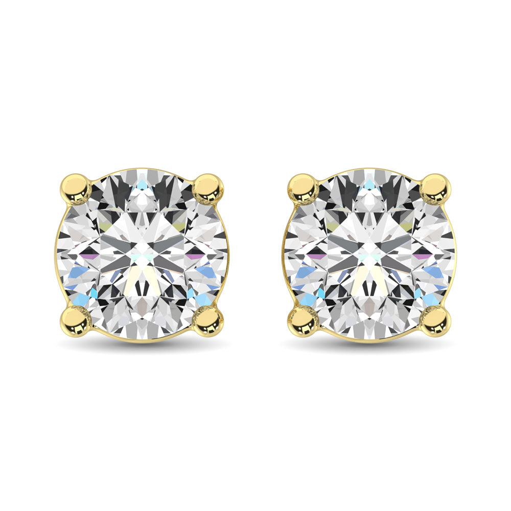 14K Yellow Gold Lab Grown Diamond 1/4 Ct.Tw. Solitaire Studs