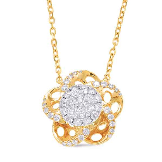 Yellow & White Gold Diamond Necklace