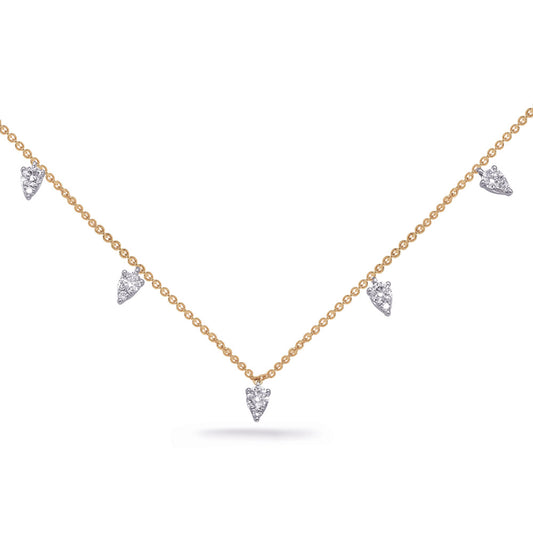 Yellow & White Gold Diamond Necklace