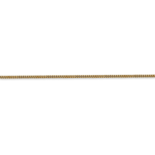 14k 1.3mm Curb Pendant Chain