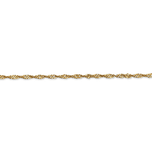 14k 2mm Singapore Chain