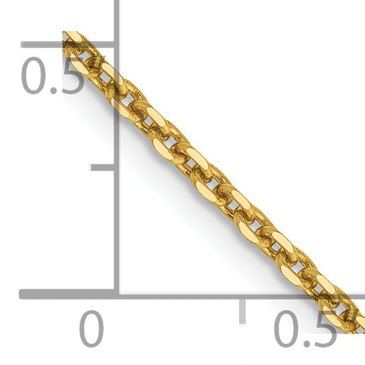 14k 1.65mm Solid D/C Cable Chain