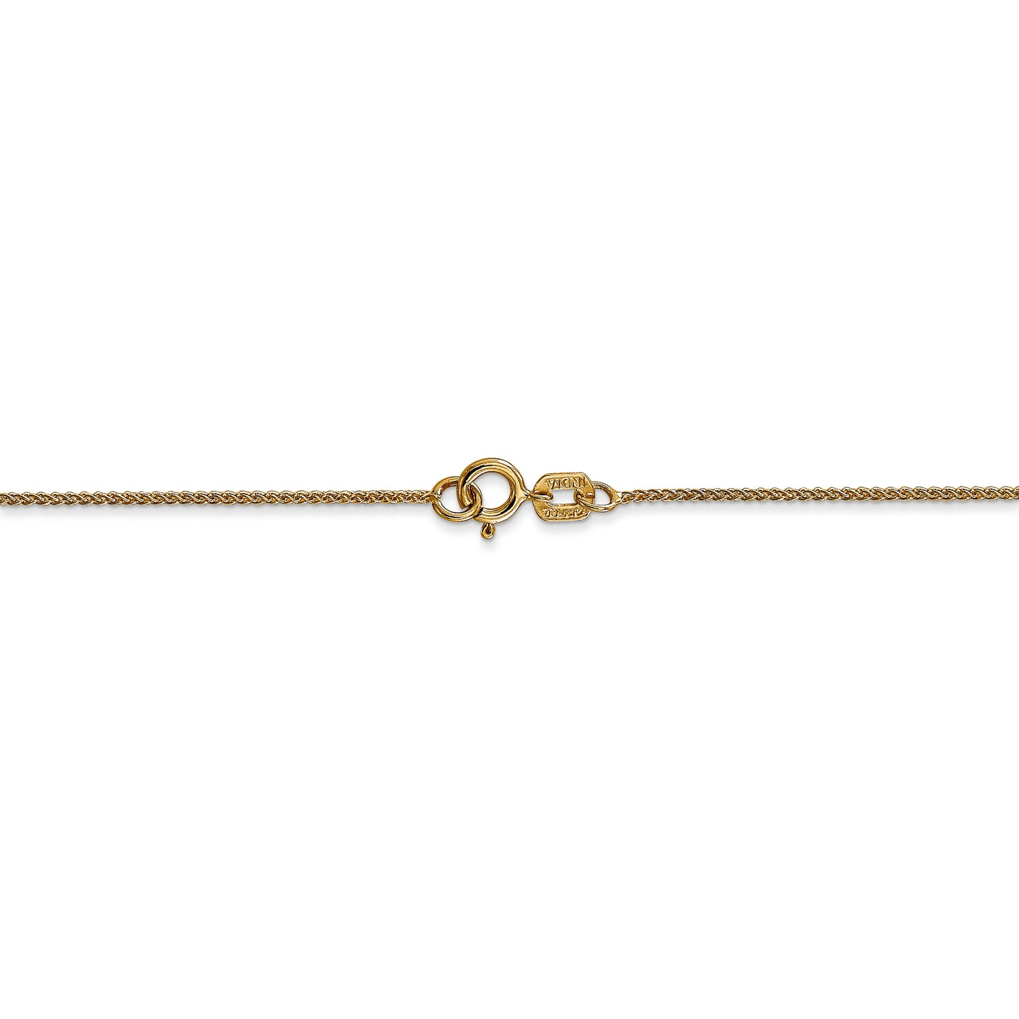 14k .85mm Spiga with Spring Ring Clasp Chain