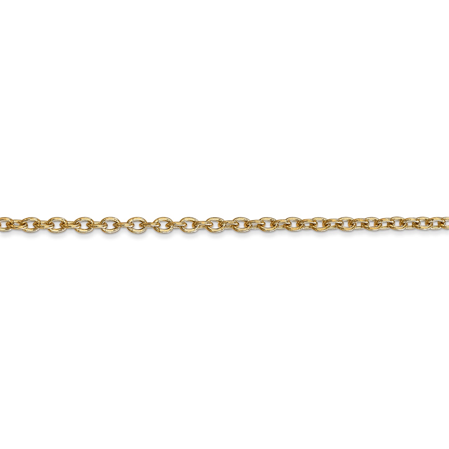 14k 2.4mm Round Open Link Cable Chain