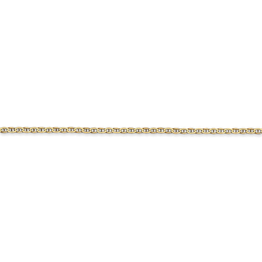 14k 1.5mm Lightweight Flat Anchor Link Pendant Chain