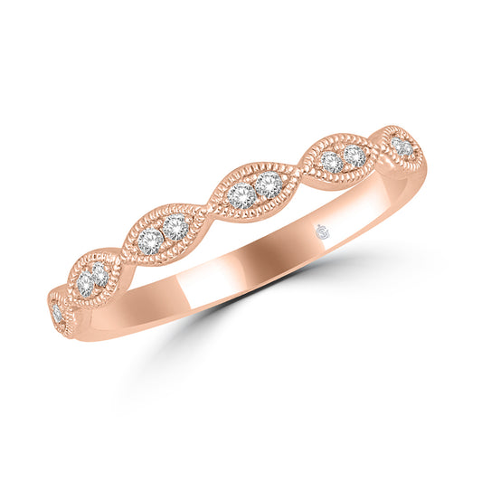 N.J. Diamonds | Rose Gold Diamond Stackable Bands | Bands