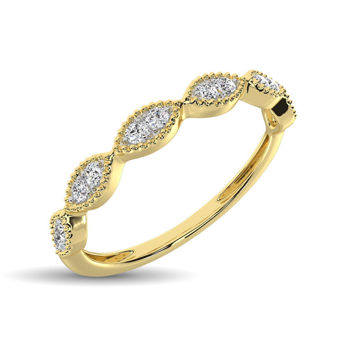 Diamond 1/6 Ct.Tw. Stack Band in 10K Yellow Gold