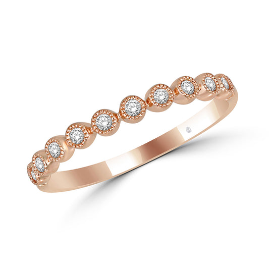 N.J. Diamonds | Rose Gold Diamond Stackable Bands | Bands