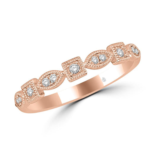 N.J. Diamonds | Rose Gold Diamond Stackable Bands | Bands