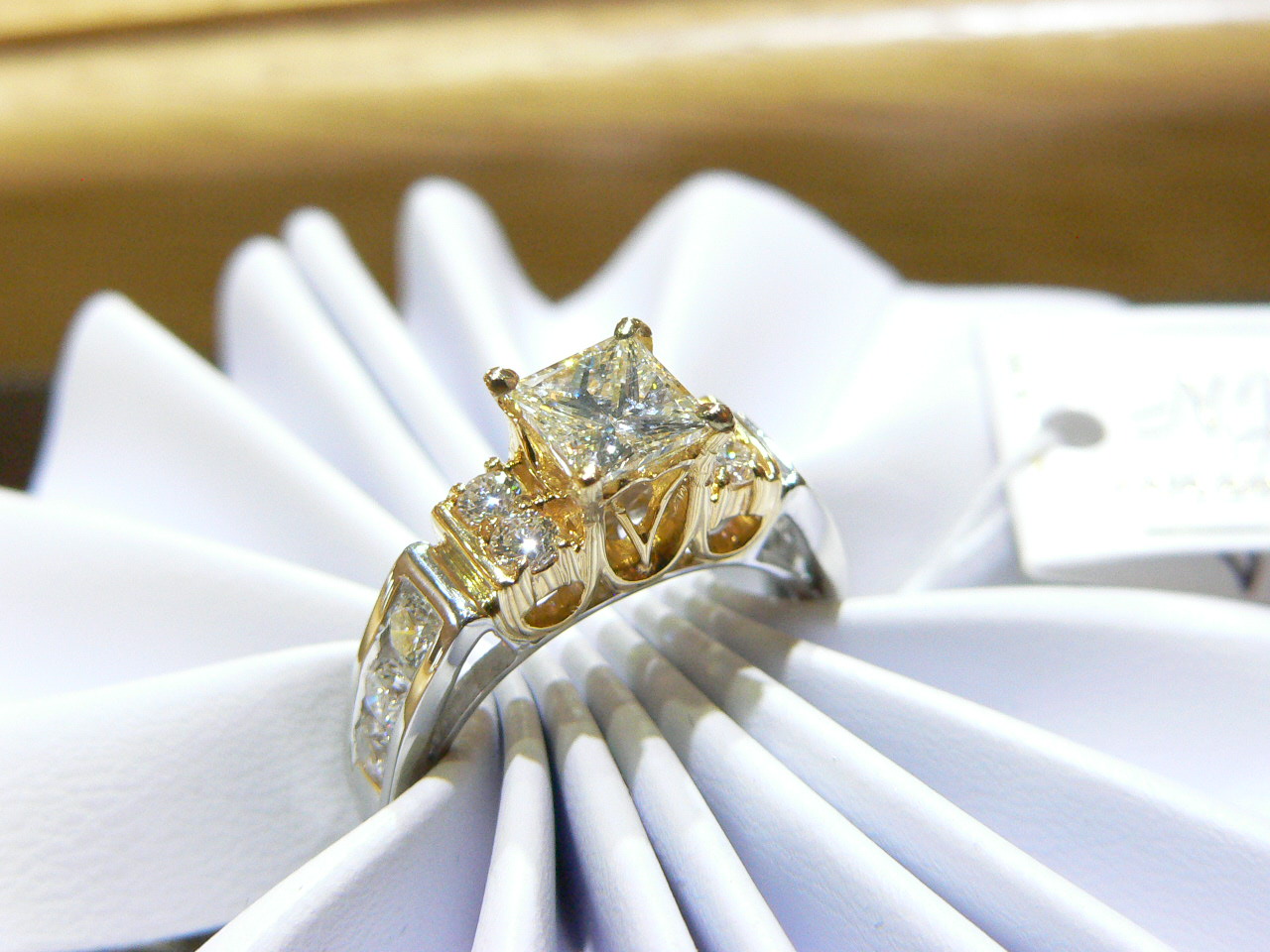Platinum and 18 karat Yellow Gold | Diamond Engagement Ring