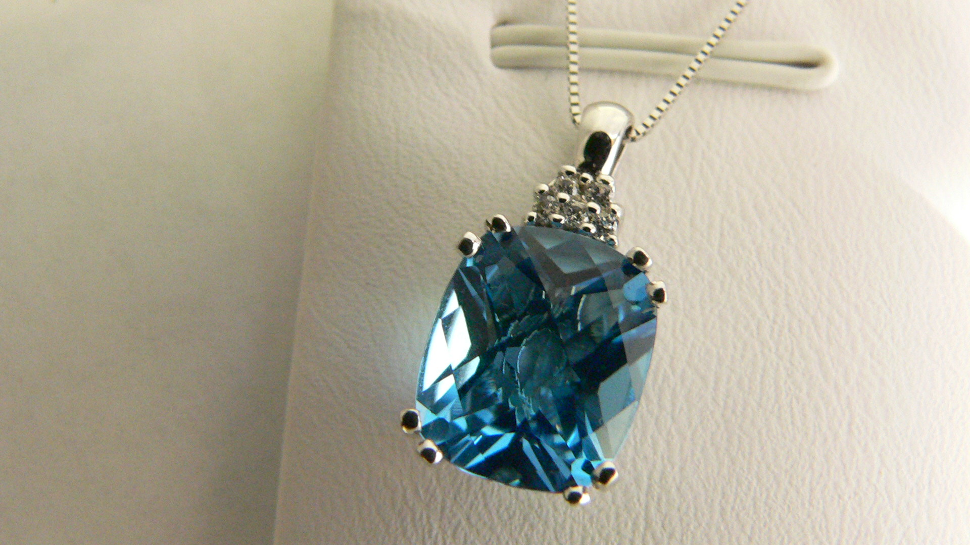 Diamond and Pear Shape Blue Topaz