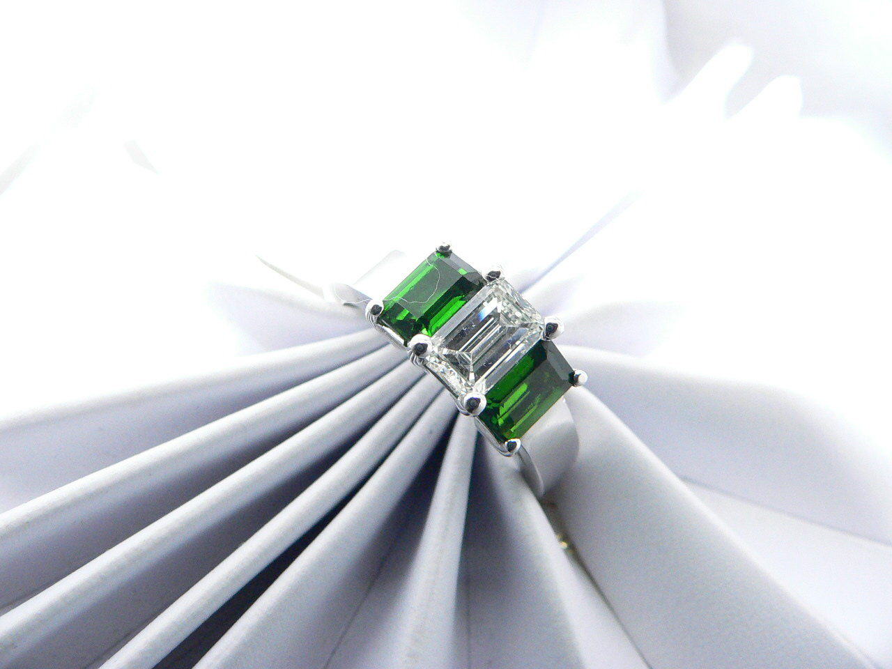 Emerald Cut Diamond Engagement Ring..