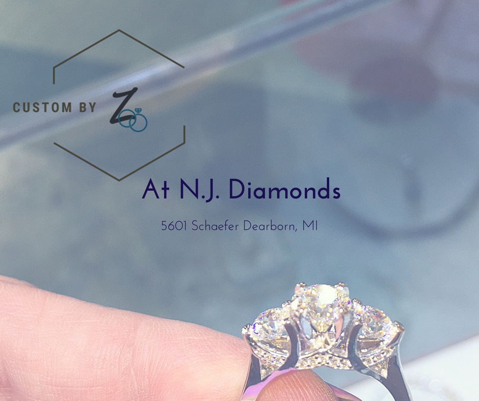 Flawless F Color 3 Stone Ring