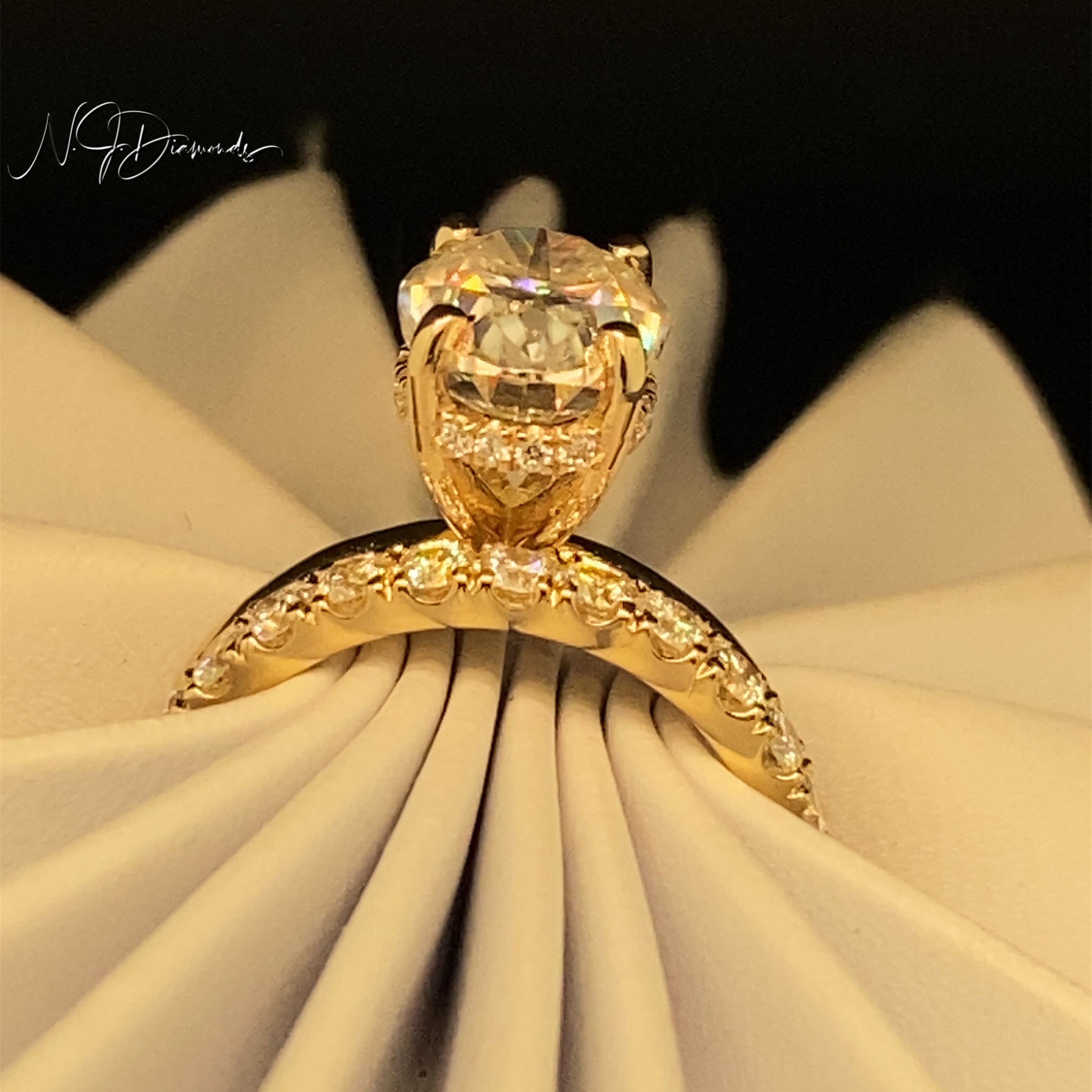 Oval Diamond Center Stone Engagement Ring