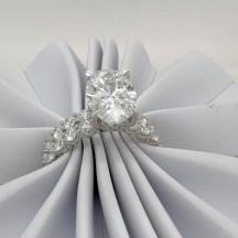 Oval Lab Diamond Engagement Ring Set