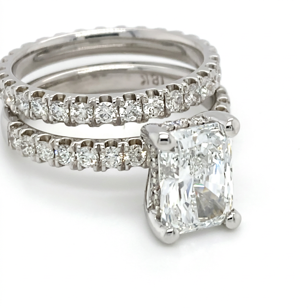Emerald Cut Diamond Engagement Ring.