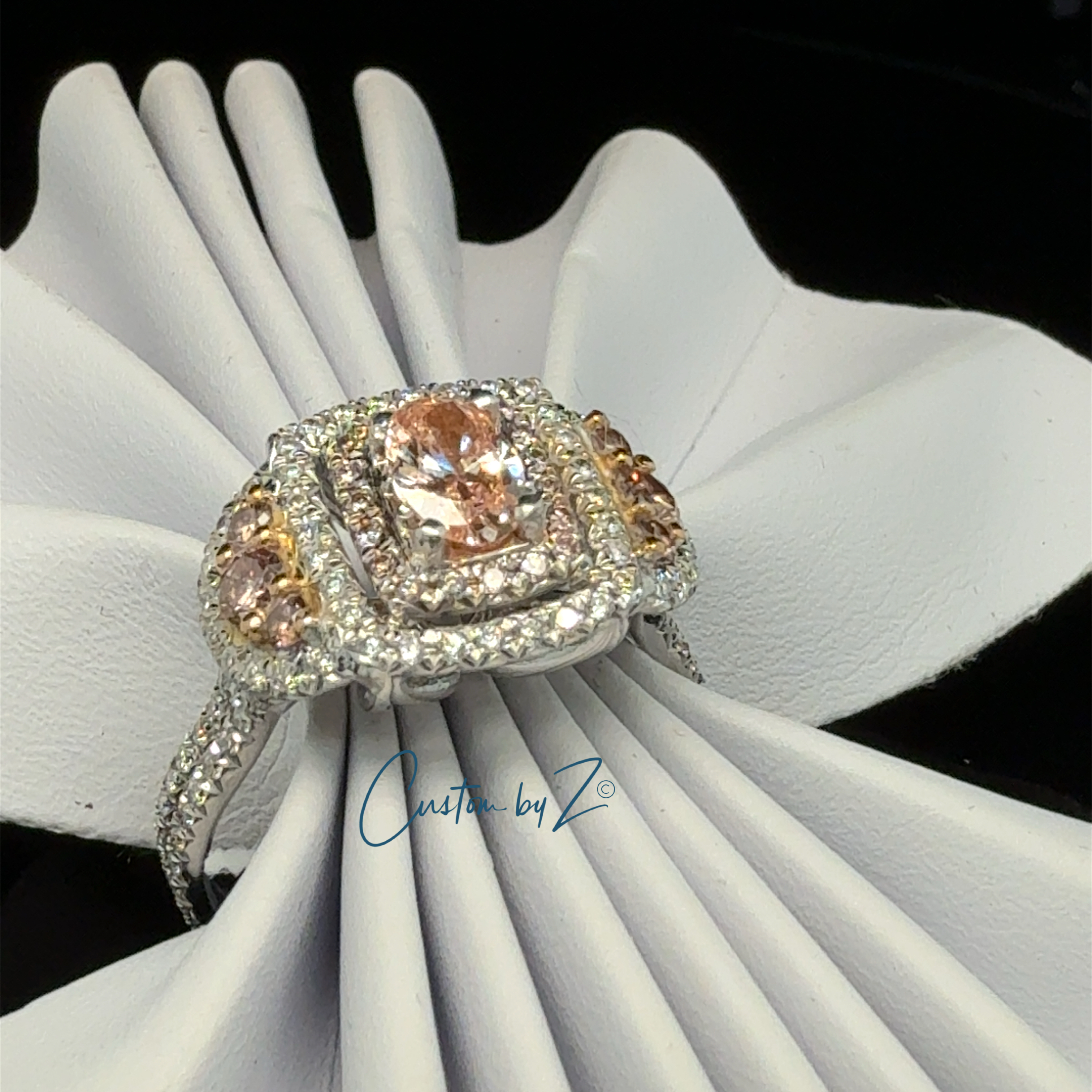 tell a story with our custom designed diamond engagement rings from N.J. Diamonds